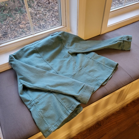 Talbots blue/green women's Classic Casual jacket - Picture 4 of 4